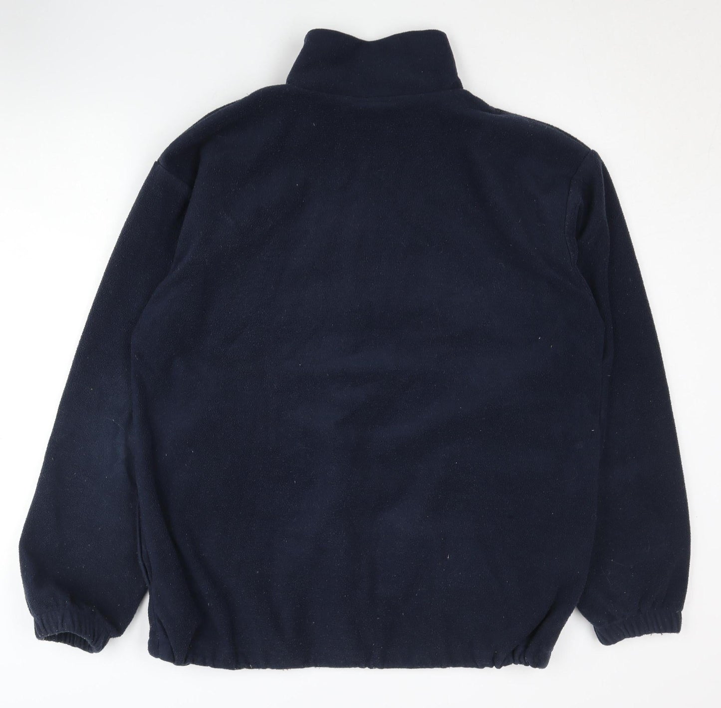 G&G Men's Blue Mock Neck Fleece Sweatshirt Large