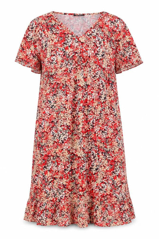 Wallis Women's Red Floral Dress Size 10