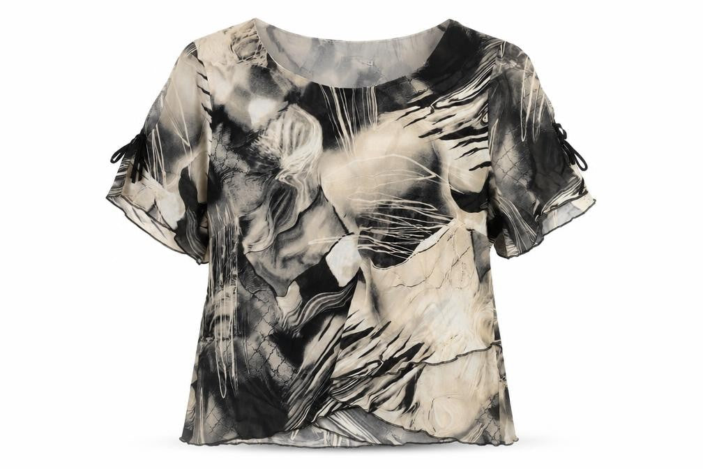 GOLD Women's Blouse, Black, Size 18, Short Sleeve