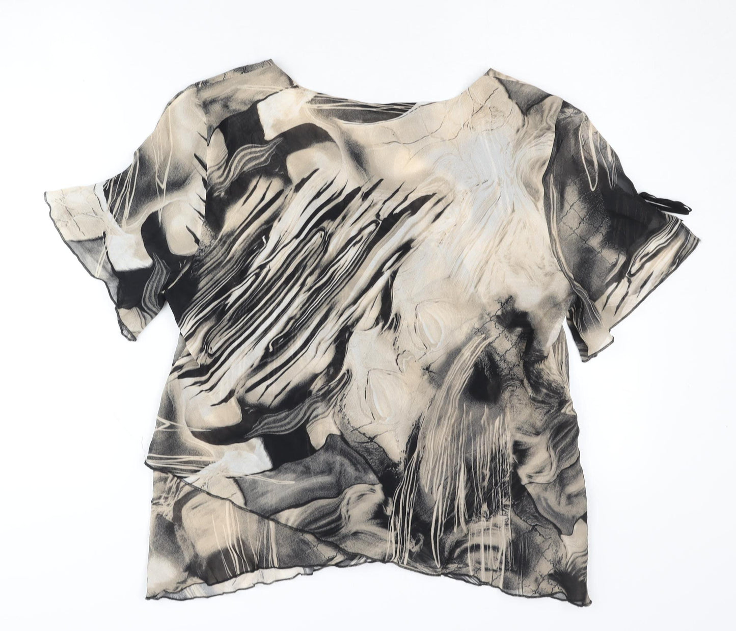 GOLD Women's Blouse, Black, Size 18, Short Sleeve