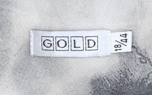 GOLD Women's Blouse, Black, Size 18, Short Sleeve