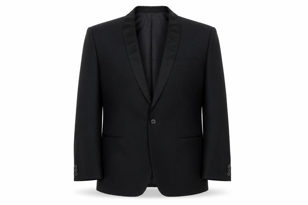 Dunn & Co Men's Black Blazer 43 Regular Shawl Lapel