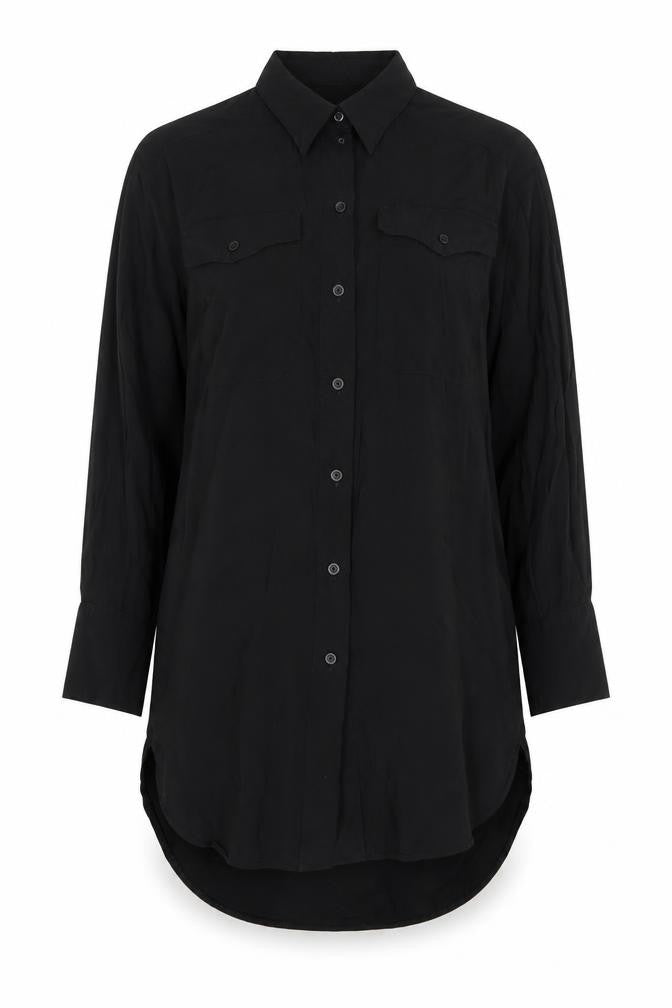 Topshop Women's Black UK 4 Button-Up Shirt