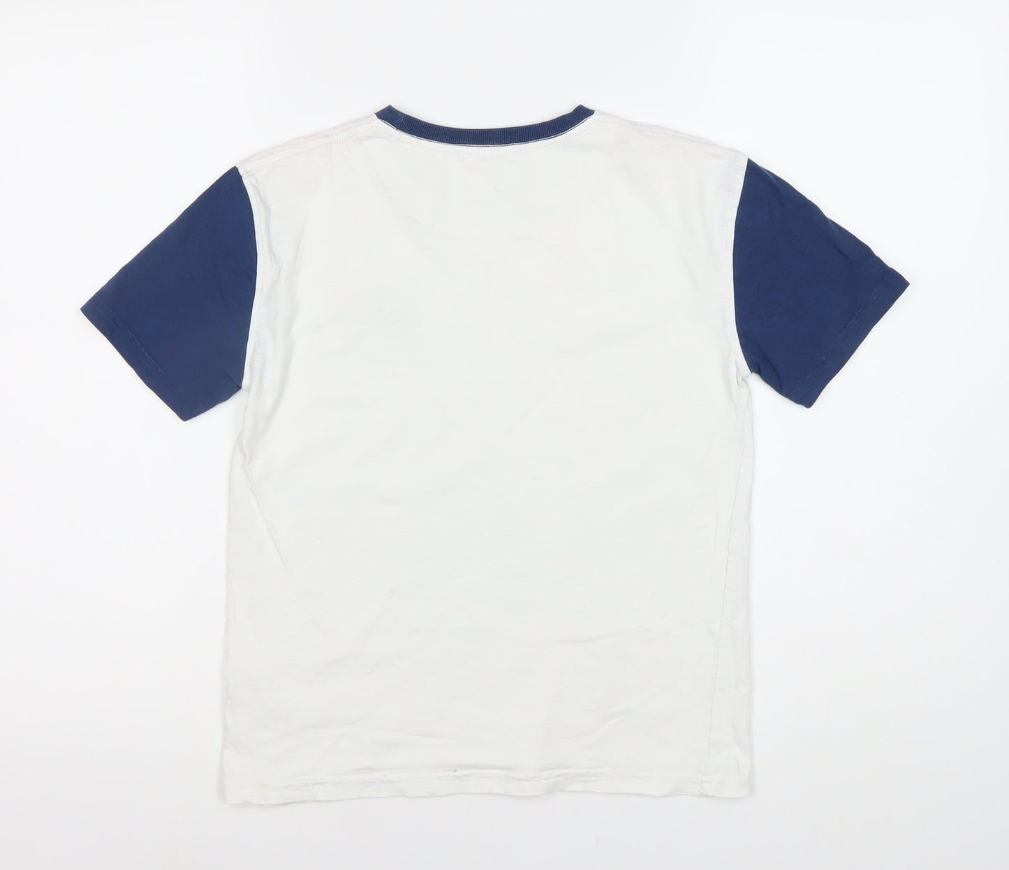 John Lewis Boys' White & Blue Graphic T-Shirt, 12 Years