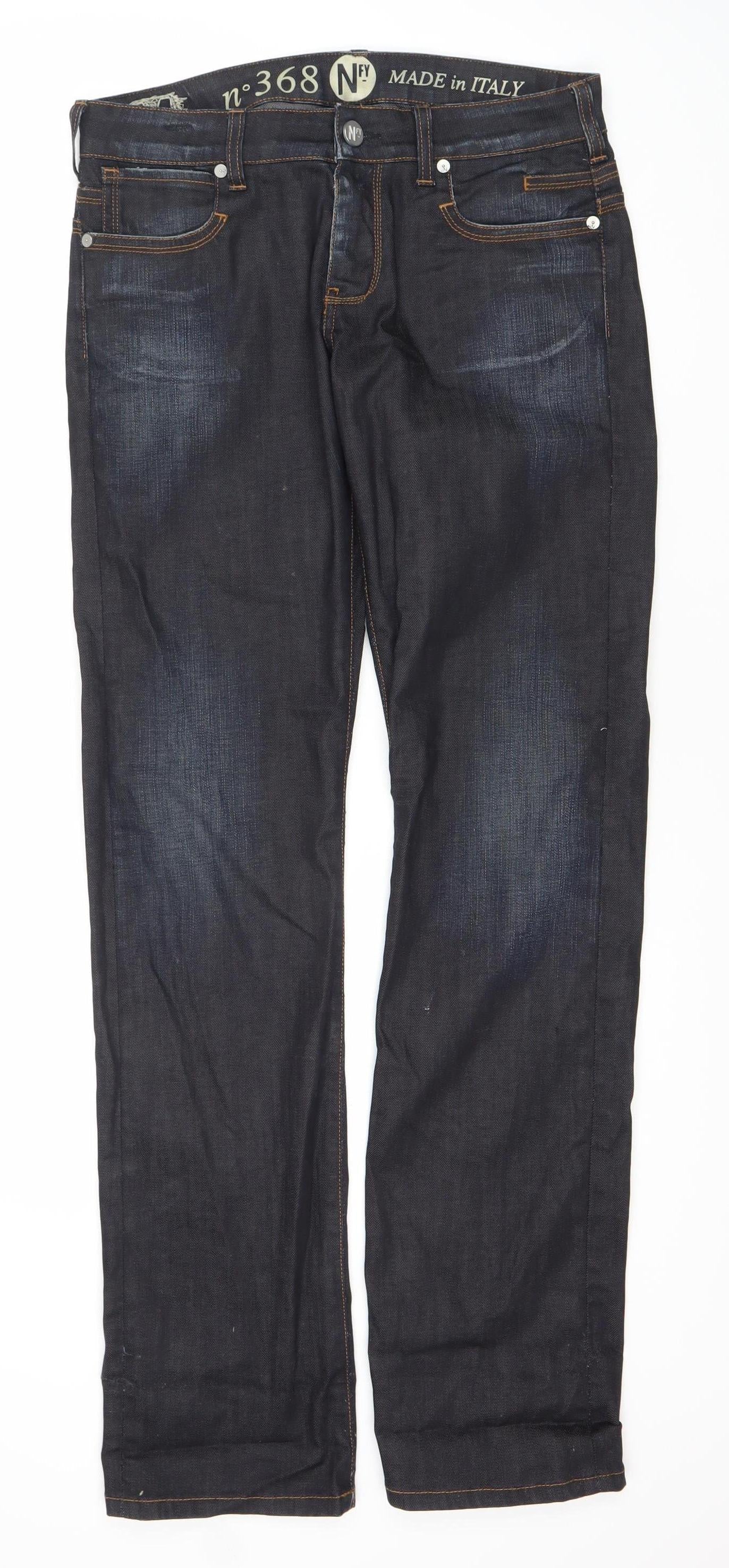 N°368 NFY Men's Blue Straight Jeans Size 27