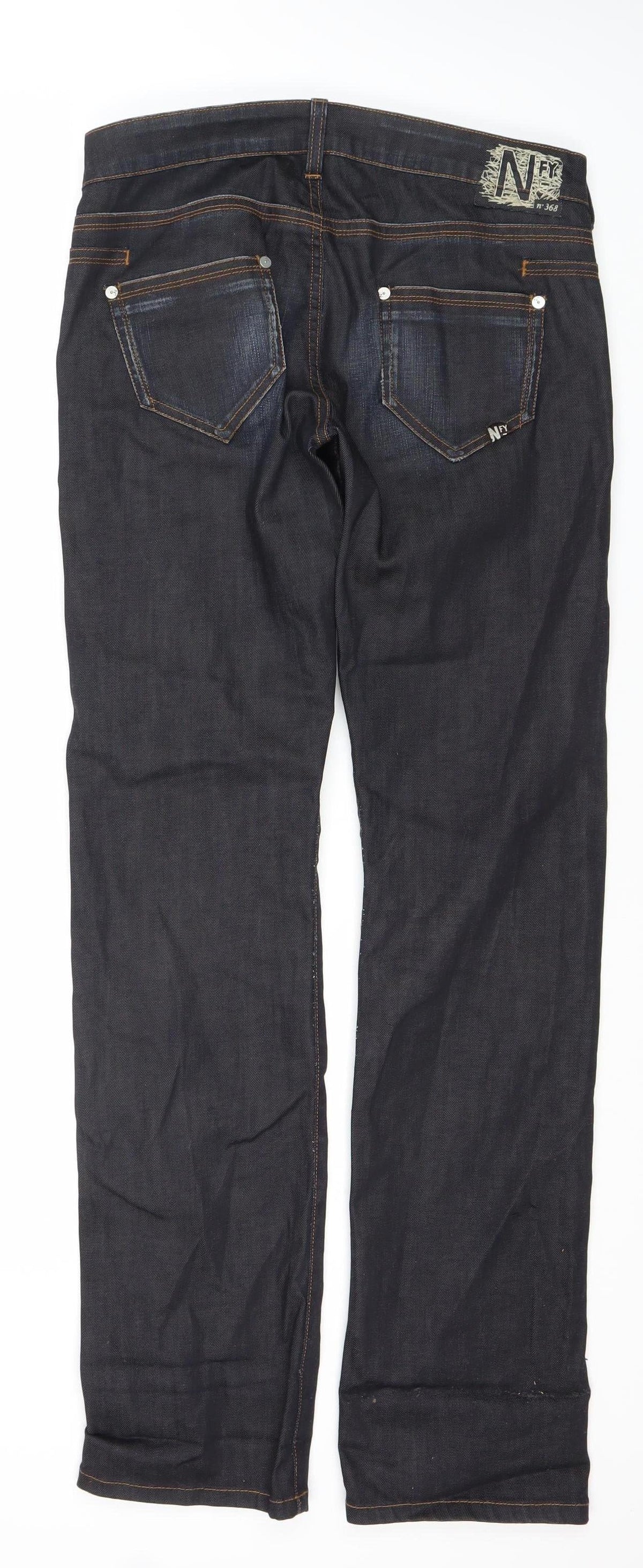 N°368 NFY Men's Blue Straight Jeans Size 27
