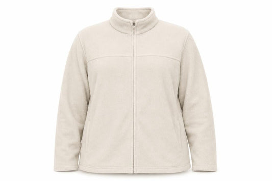 EWM Women's Beige Fleece Jacket Size 16