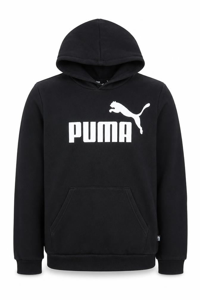 Puma Boys' Black Pullover Hoodie XL with Logo Accent