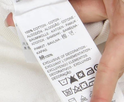 Levi's Women's White Pullover Hoodie - Size S, Logo Design