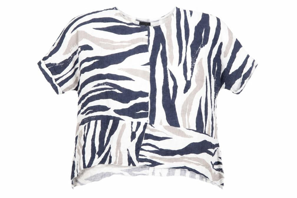 Saloos Women's Multicoloured Animal Print Top, Size UK 18