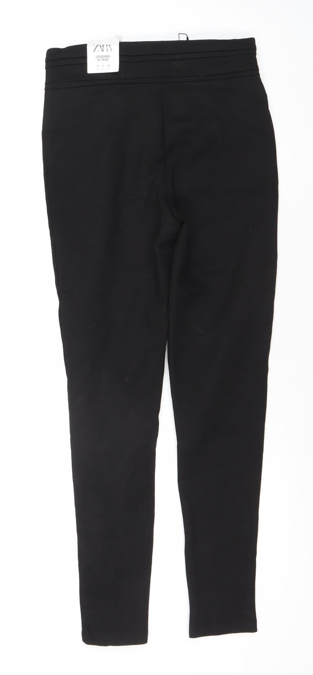 Zara Women's Black Leggings S - Button Accents