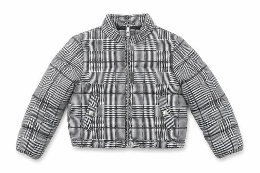 Marks & Spencer Girls Black Check Puffer Jacket 7 Years