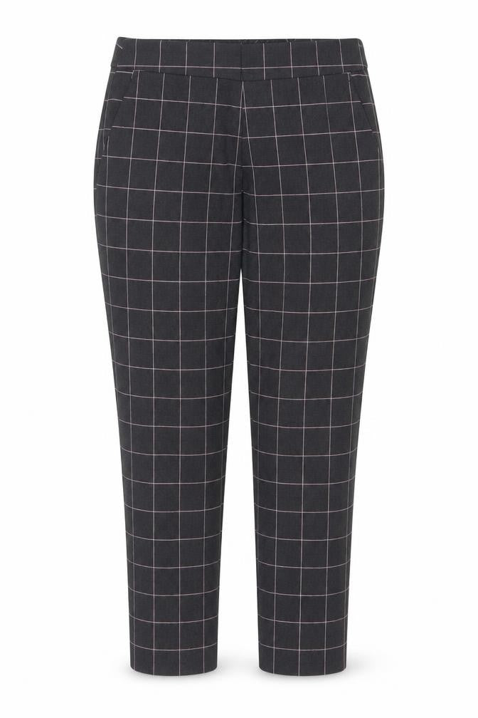 LOFT Women's Black Check Trousers Size 8 for Casual & Workwear