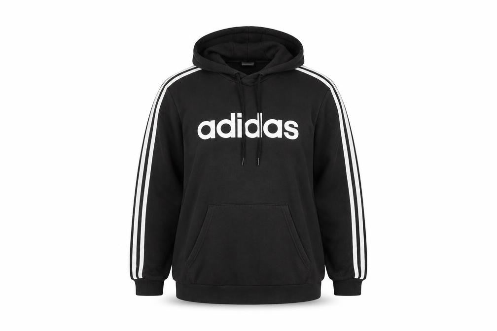Adidas Black Unisex Pullover Hoodie, Size L, Cotton Blend