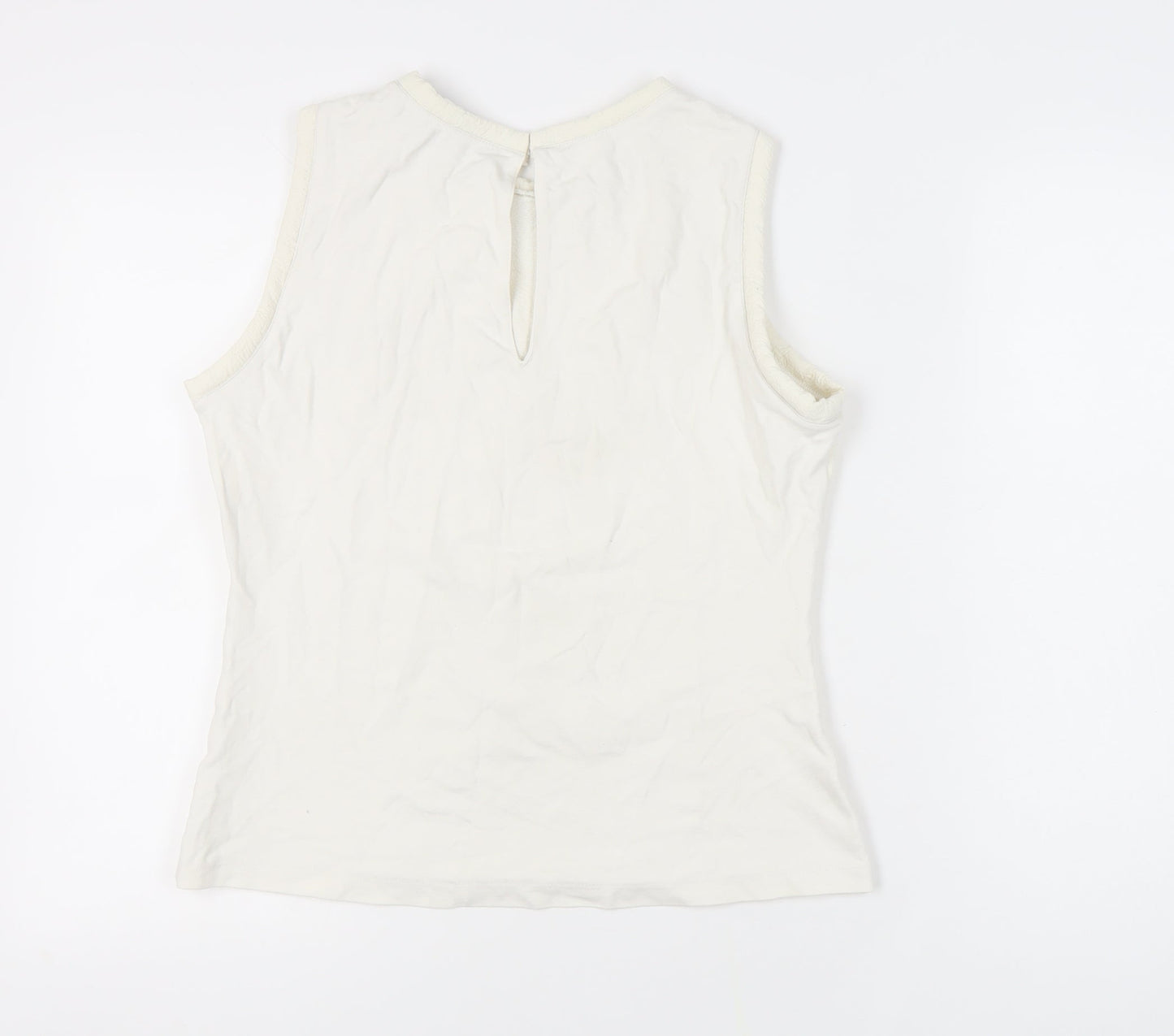 Zara Basic Women's White Sleeveless Top, M