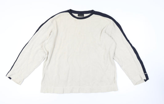 Burton Men's Beige Pullover Sweater L, Long Sleeve
