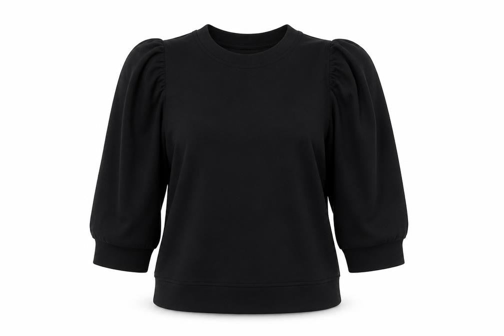 Peppercorn Women's Black Puff Sleeve T-Shirt M