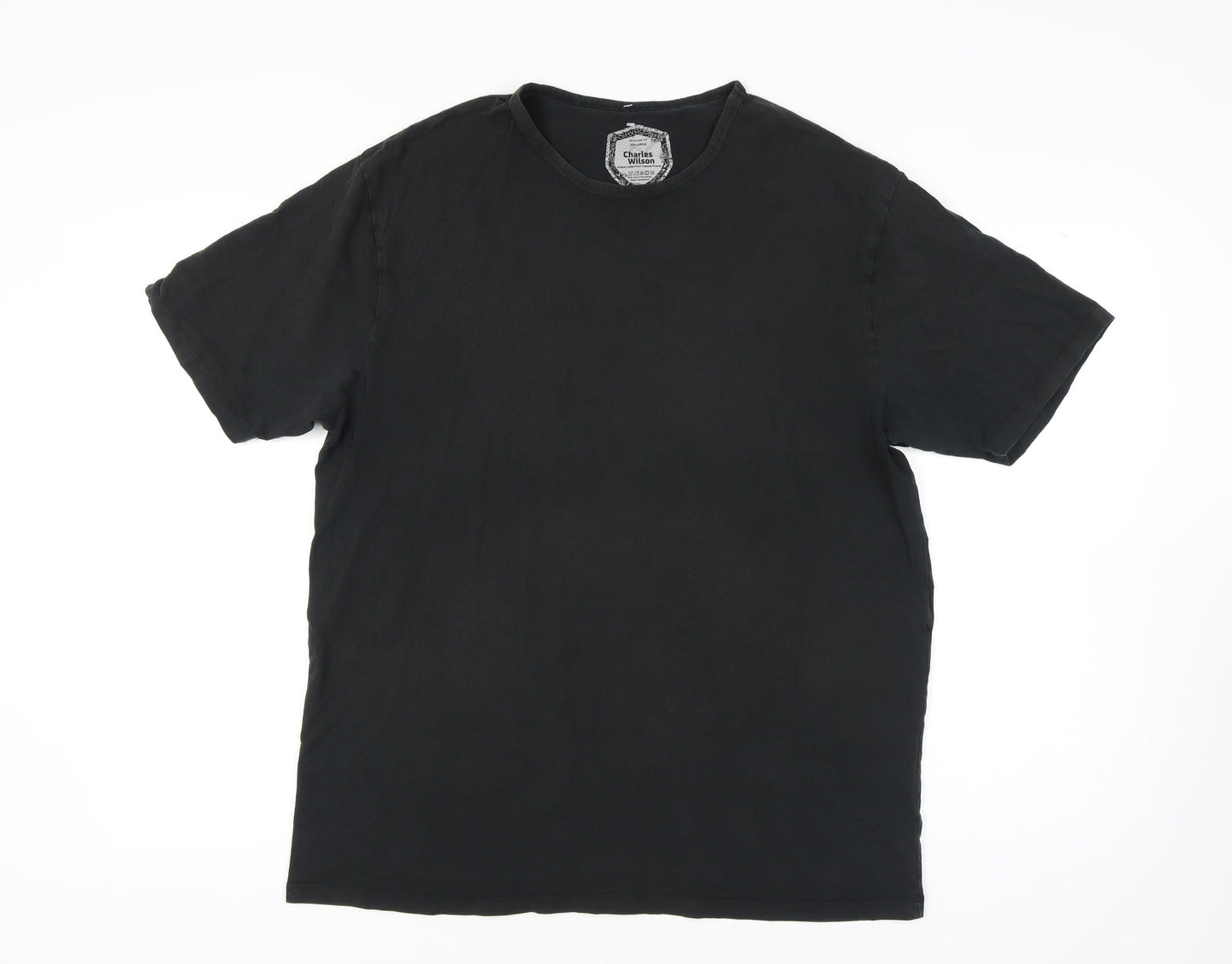 Charles Wilson Men's Black Regular Fit T-Shirt 2XL