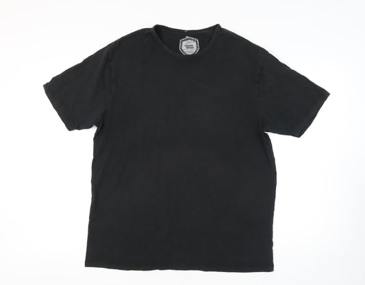 Charles Wilson Men's Black Regular Fit T-Shirt 2XL