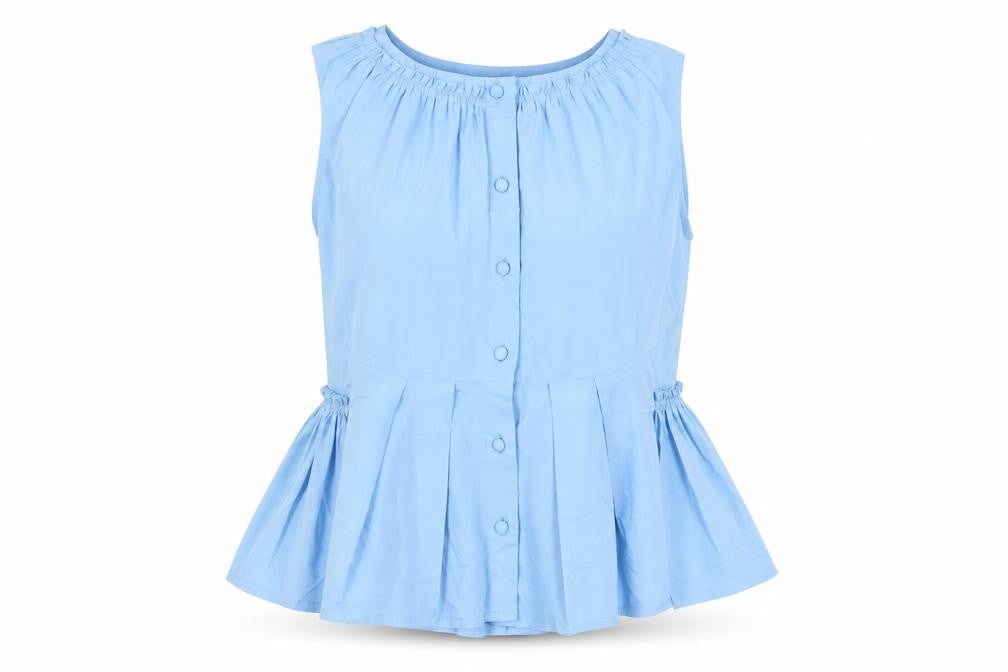 ASOS Women's Blue Sleeveless Top - Size 10