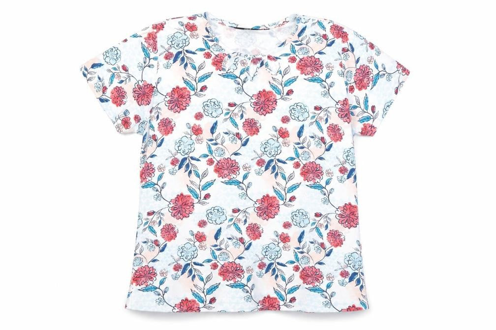 ISLE ESSENTIALS Women's Floral T-Shirt Size L Multicoloured