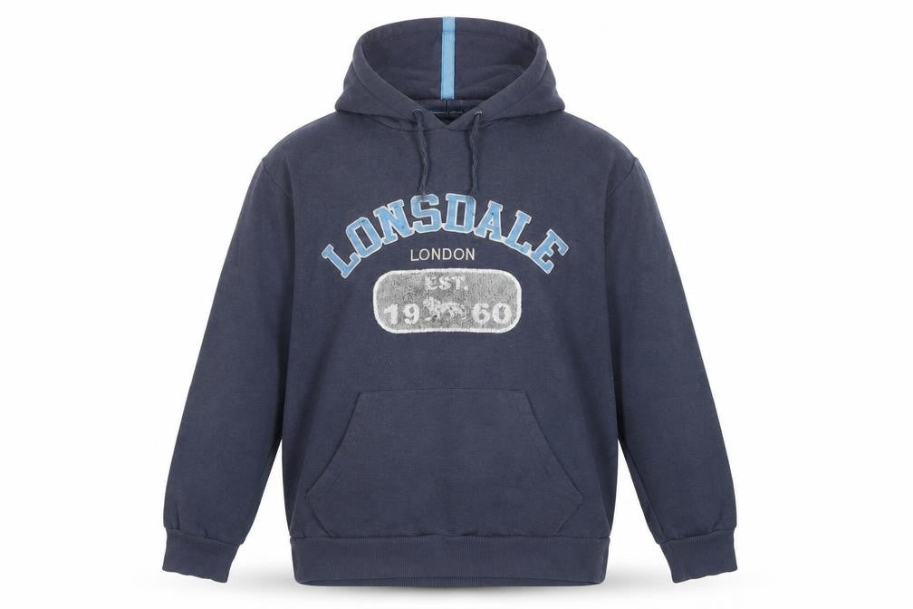 Lonsdale Men's Blue Pullover Hoodie S