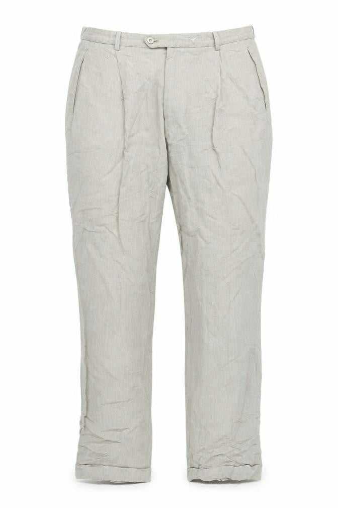Nigel Hall Men's Beige Trousers - Size 34, Belted