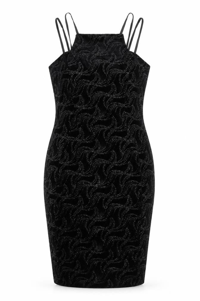 Quiz Women's Black Bodycon Mini Dress Size 16