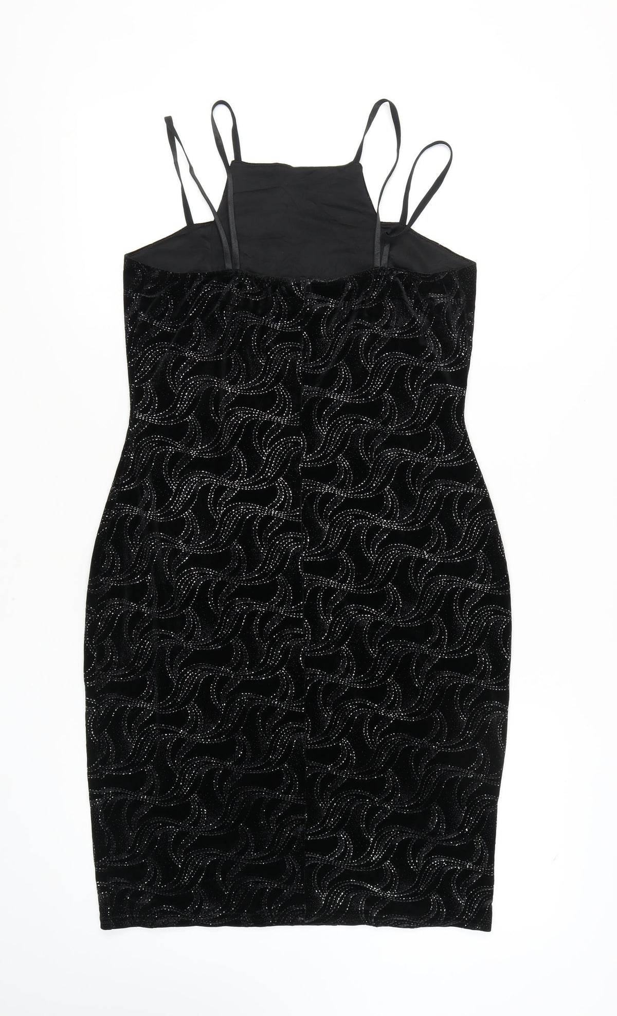 Quiz Women's Black Bodycon Mini Dress Size 16
