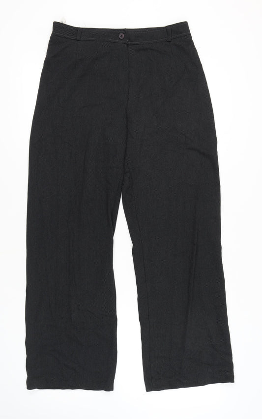 Klass Women's Black Wide-Leg Trousers Size 14