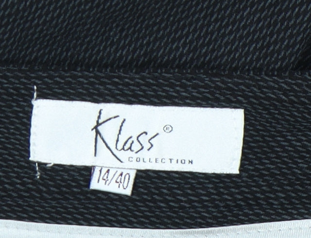Klass Women's Black Wide-Leg Trousers Size 14