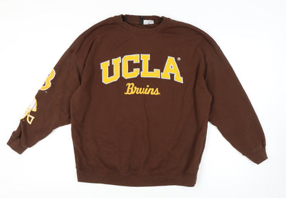 H&M Womens Brown UCLA Sweatshirt M Pull-Over