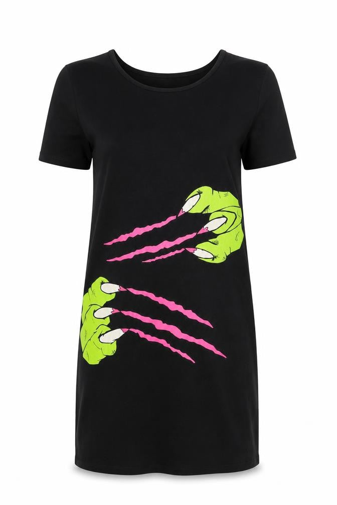 Topshop Women's Black T-Shirt Dress Size 10