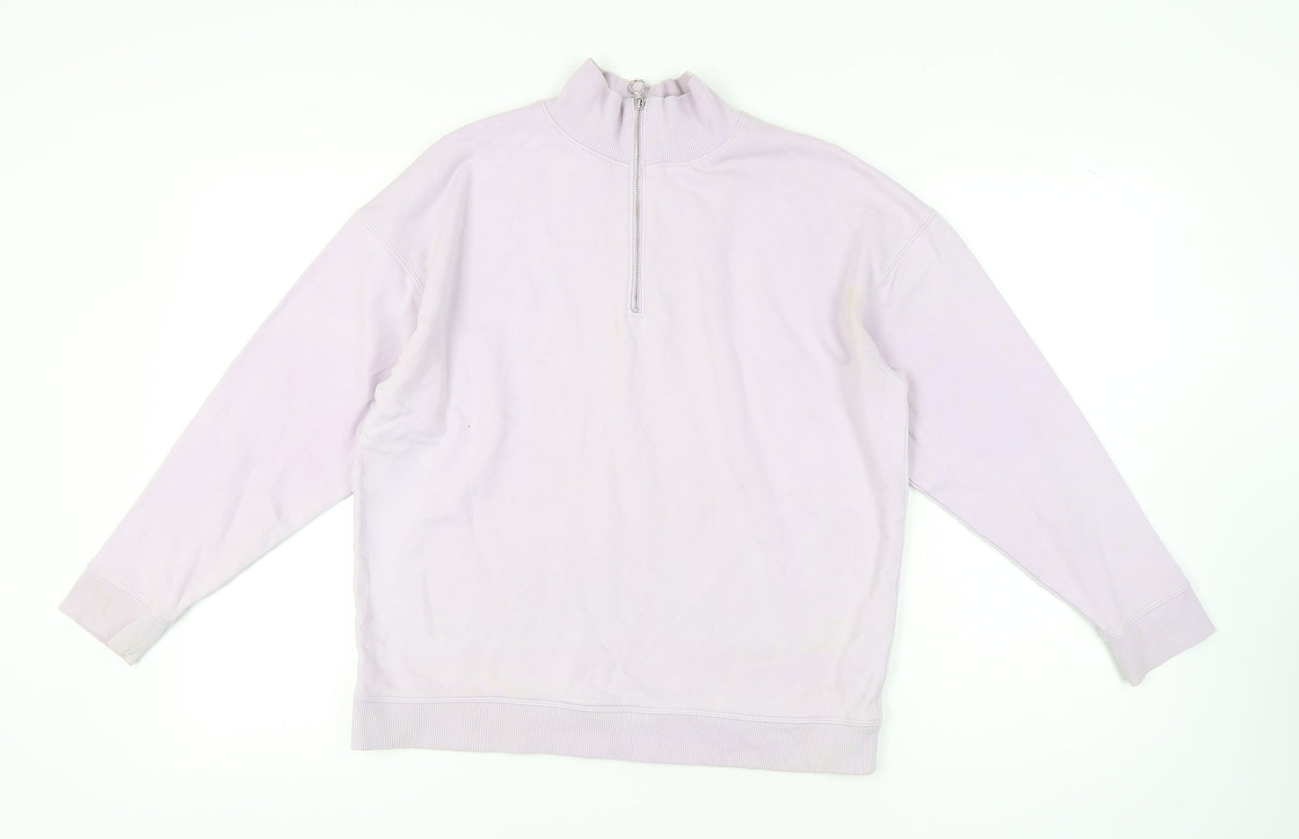 Marks and Spencer Women's Purple Mock Neck Sweatshirt Size 12