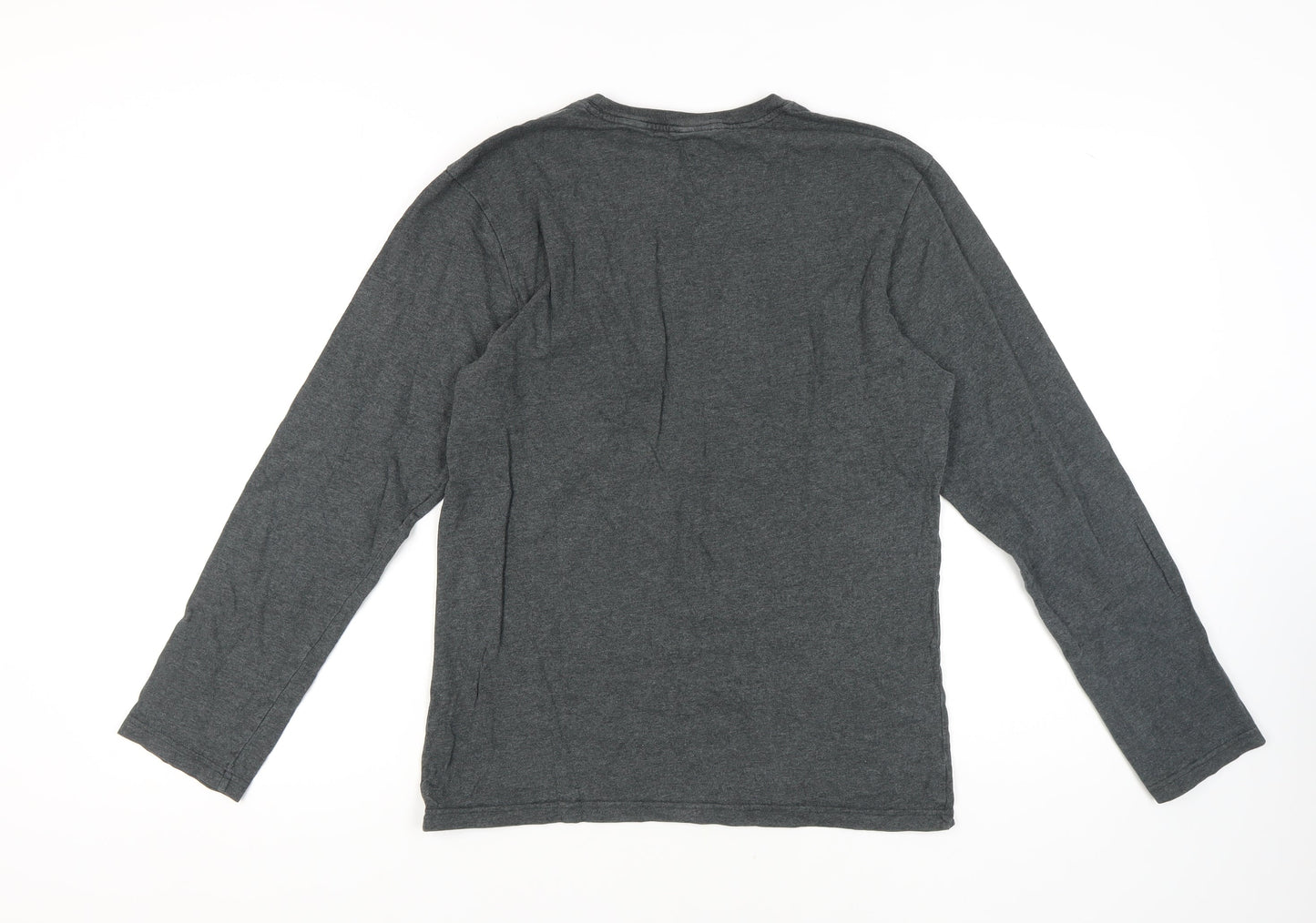 Calvin Klein Men's Grey Long Sleeve T-Shirt, Size M