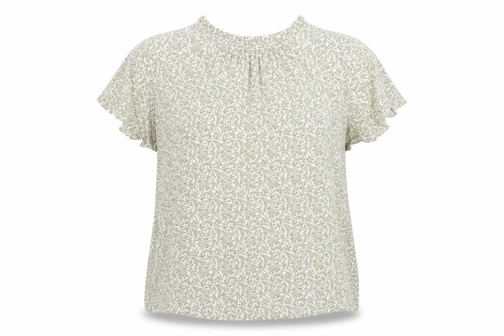 Marks & Spencer Women's Green Floral Top Size 14