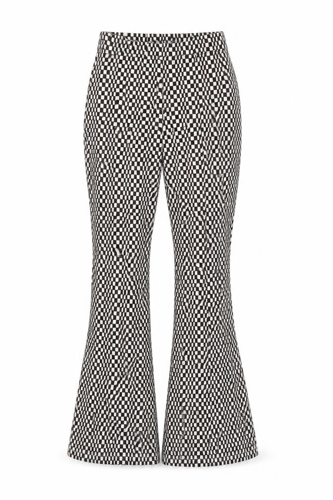 Topshop Women's Multicoloured Flared Trousers Size 6