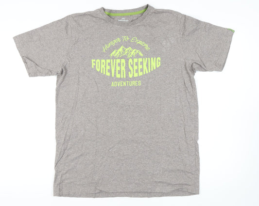 Kathmandu Men's Grey Adventure Logo T-Shirt, Size L