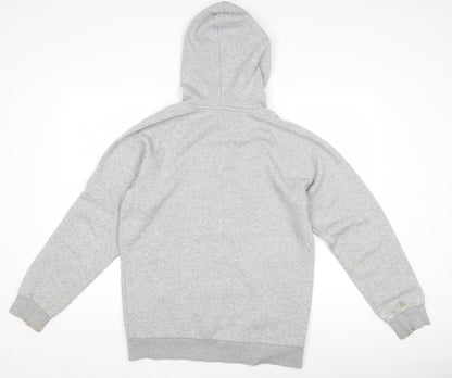 Back view of Adidas Men's Grey Full Zip Hoodie S