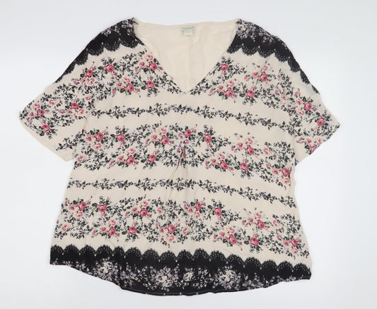 Monsoon Women's Multicoloured Floral Top Size 8