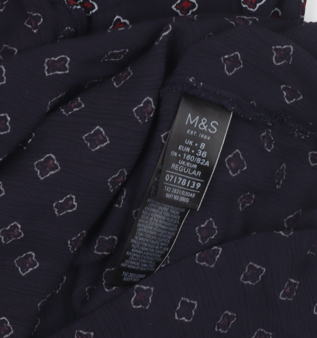 Marks & Spencer Women's Multicoloured V-Neck Slip Dress