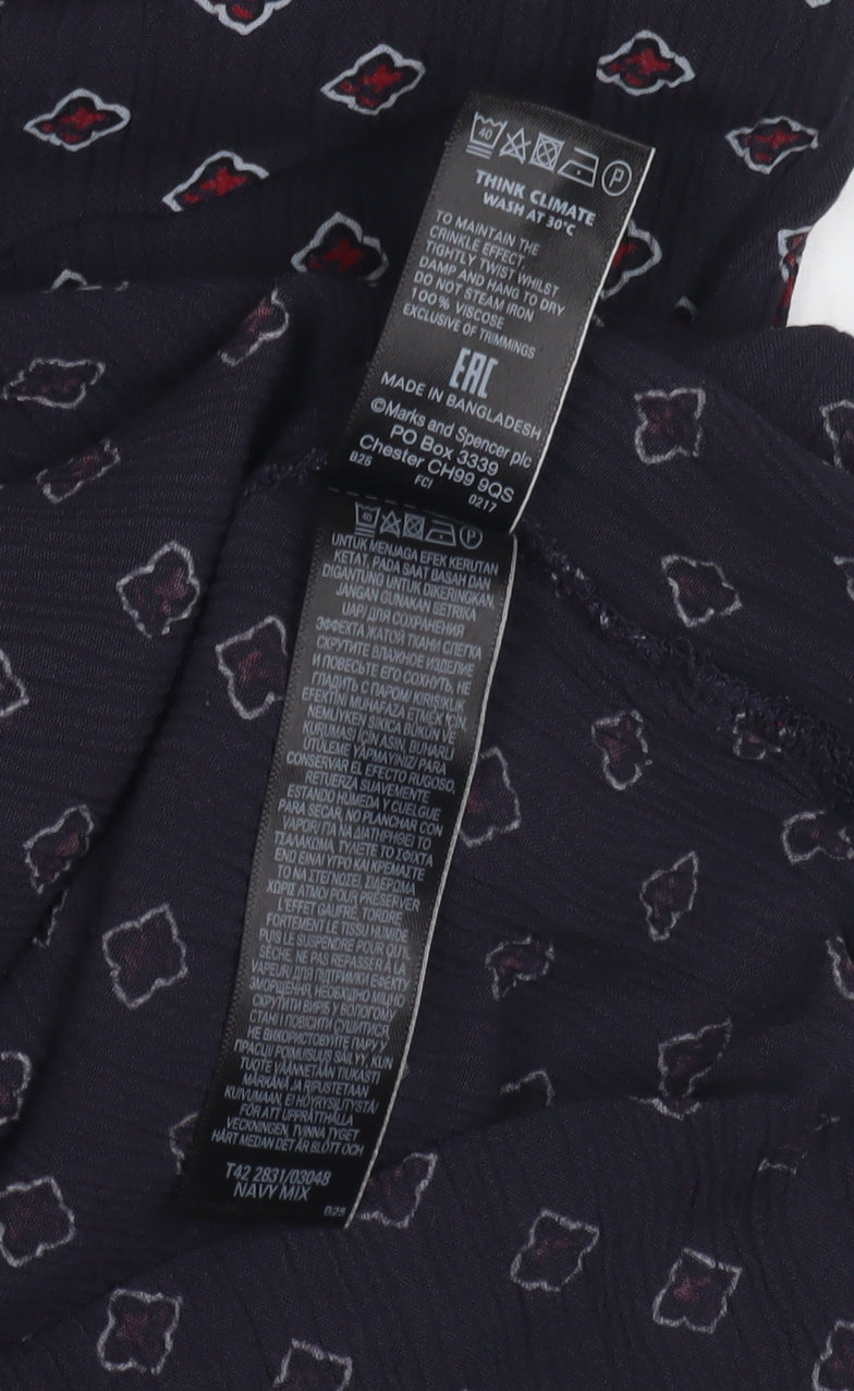 Marks & Spencer Women's Multicoloured V-Neck Slip Dress
