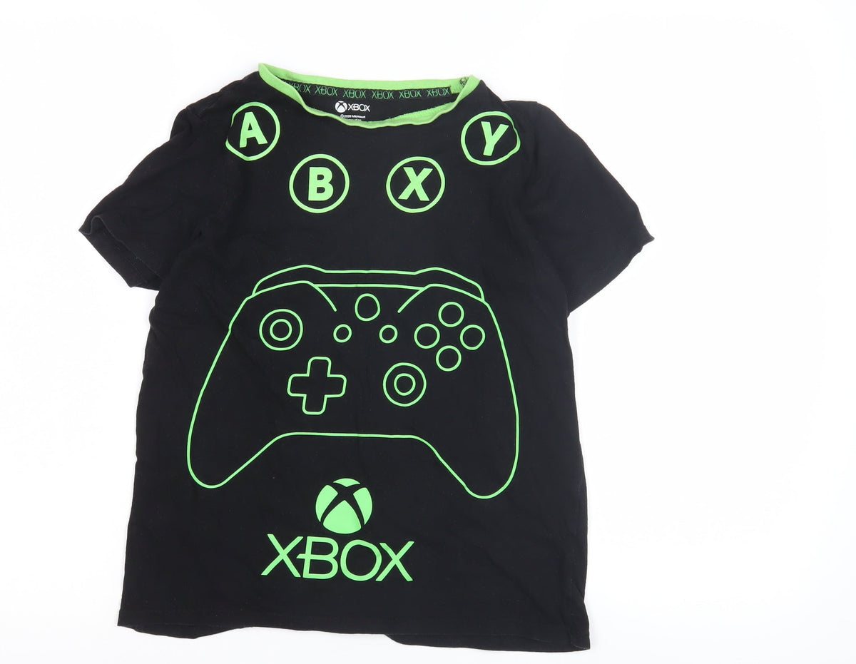 Xbox Boys Black Graphic Print T-Shirt, 10-11 Years, Casual Tee