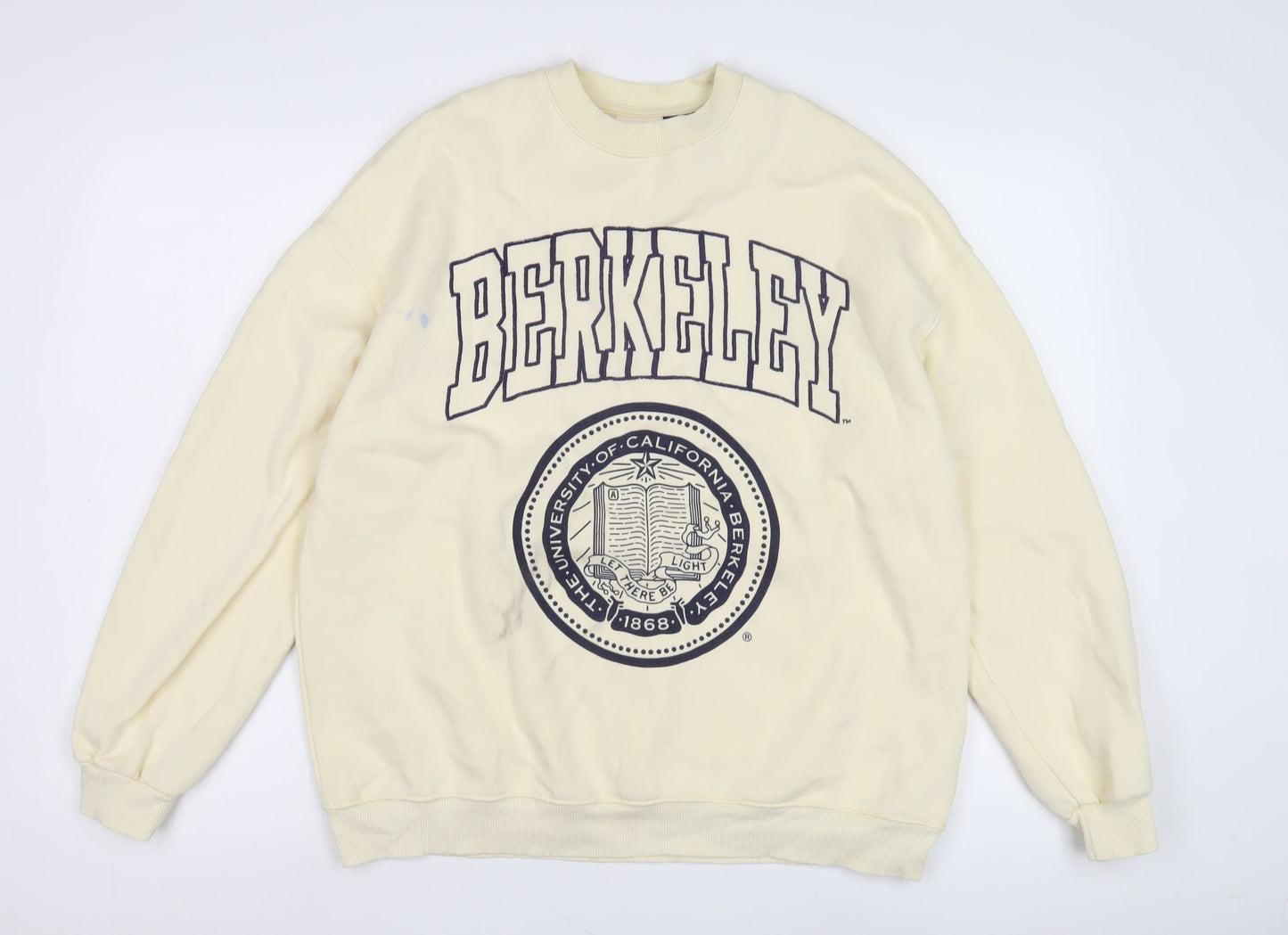 Pull & Bear Unisex Ivory UC Berkeley Sweatshirt S