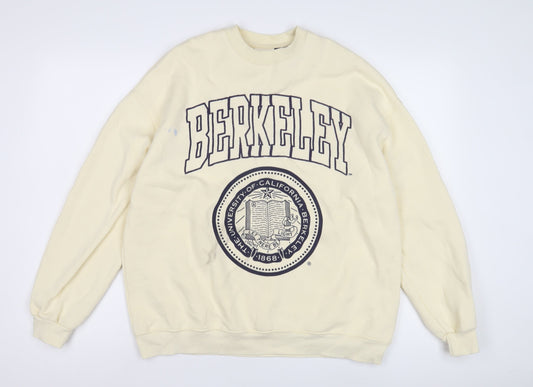Pull & Bear Unisex Ivory UC Berkeley Sweatshirt S