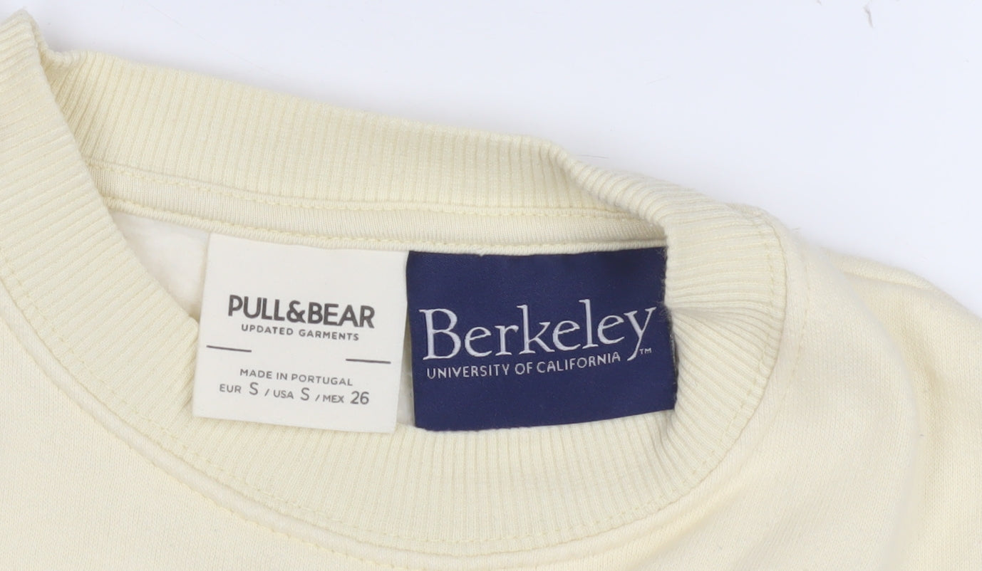 Pull & Bear Unisex Ivory UC Berkeley Sweatshirt S