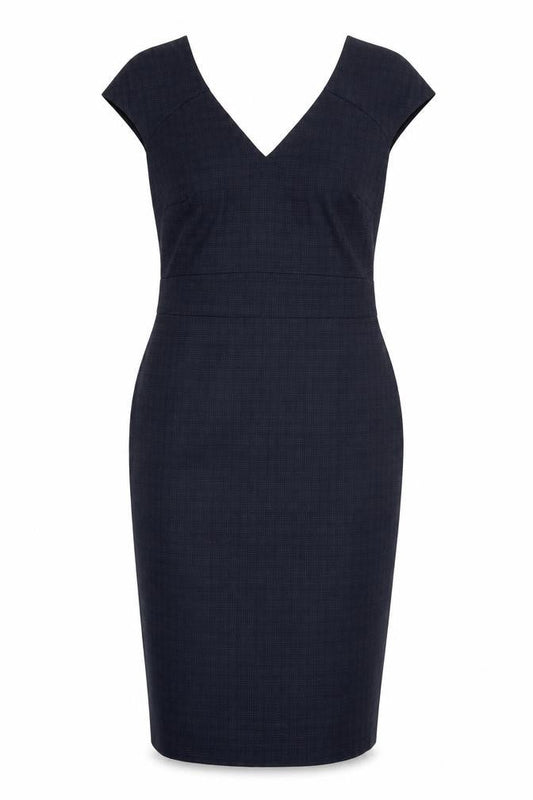 Next Women's Black Check Sheath Dress Size 12