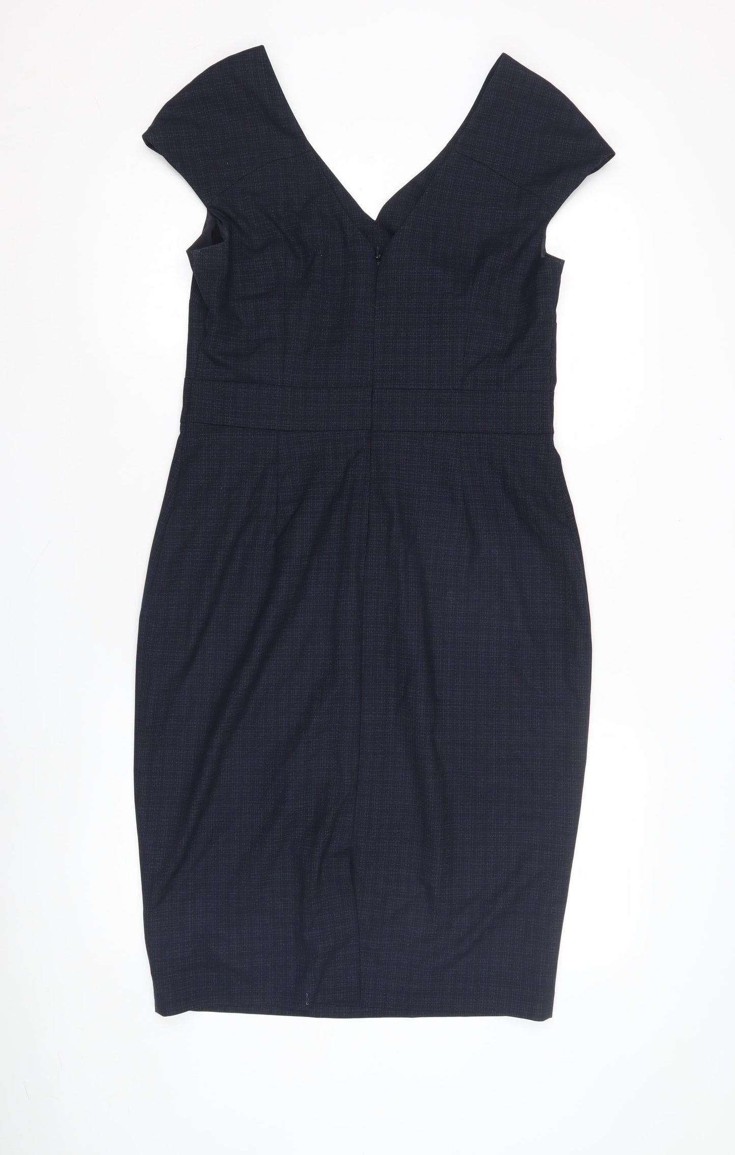 Next Women's Black Check Sheath Dress Size 12