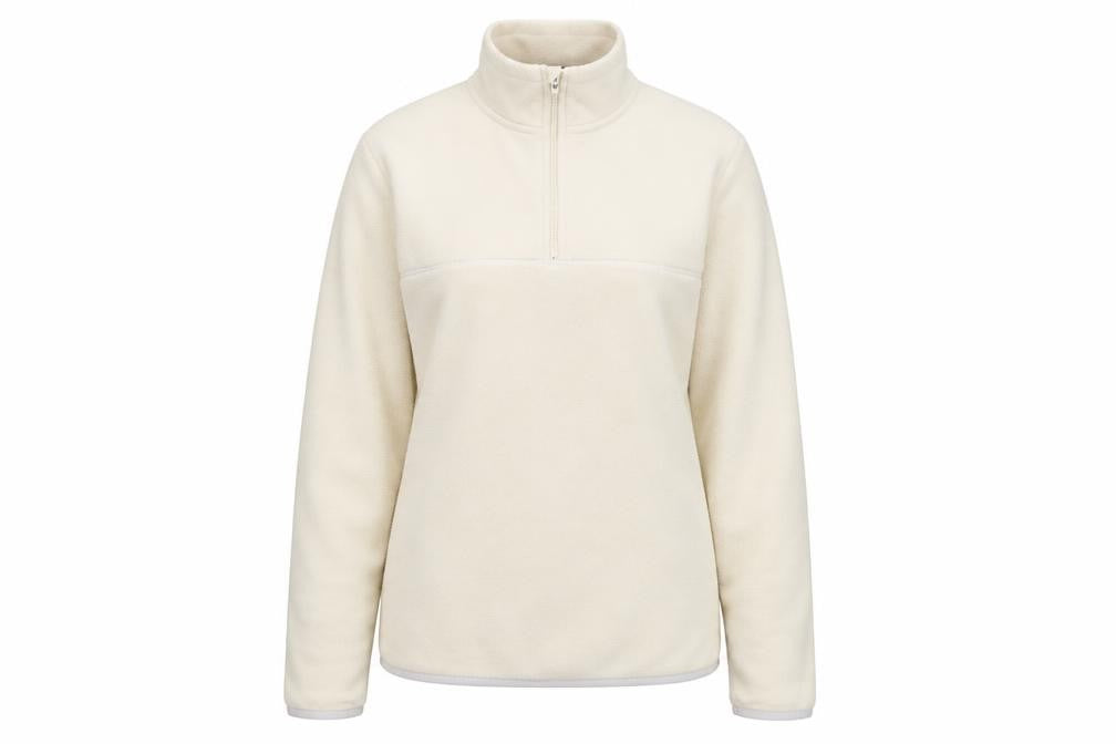 ASOS DESIGN Women's Ivory Sweatshirt, S, Casual 1/2 Zip