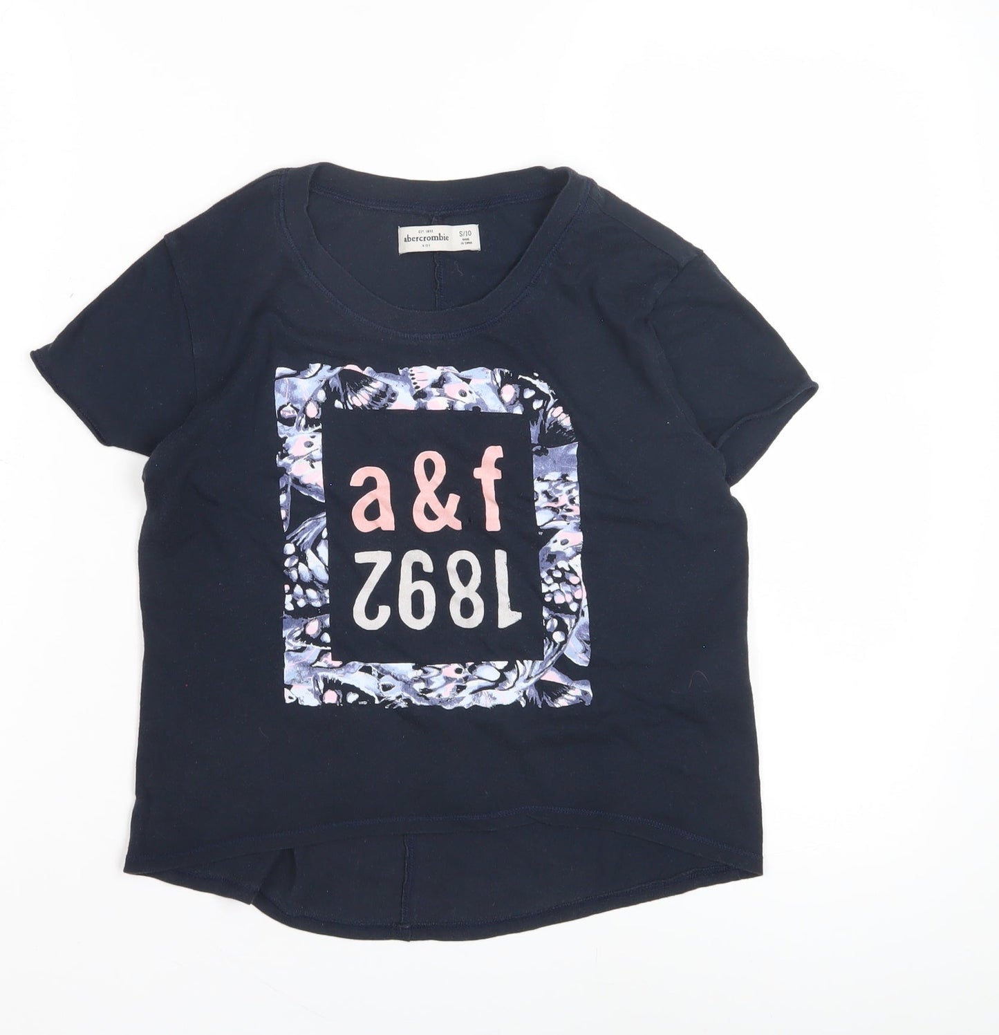 Abercrombie & Fitch Teens Black Crew Neck T-Shirt Size 10
